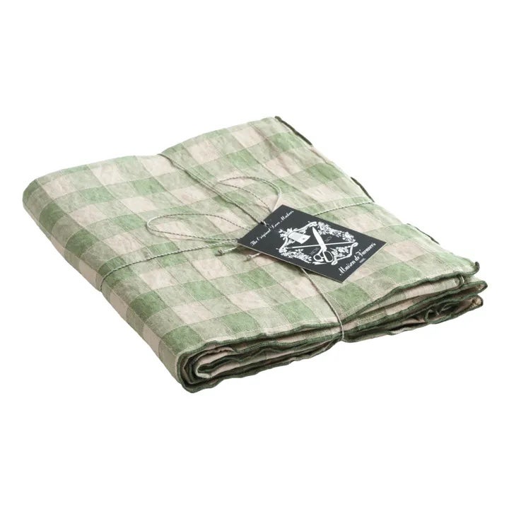 Maison de Vacances - Vichy Table Cloth - Sage