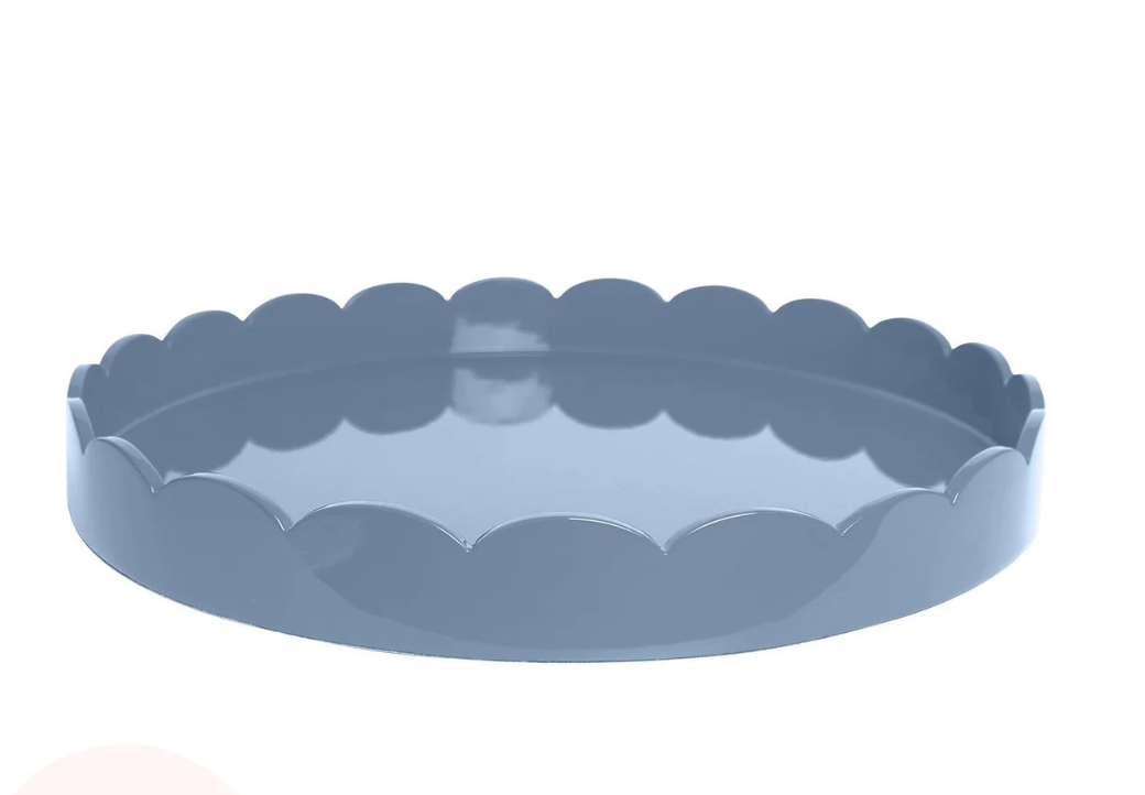 Addison Ross - 8.5x8.5 Scallop Tray - Chambray