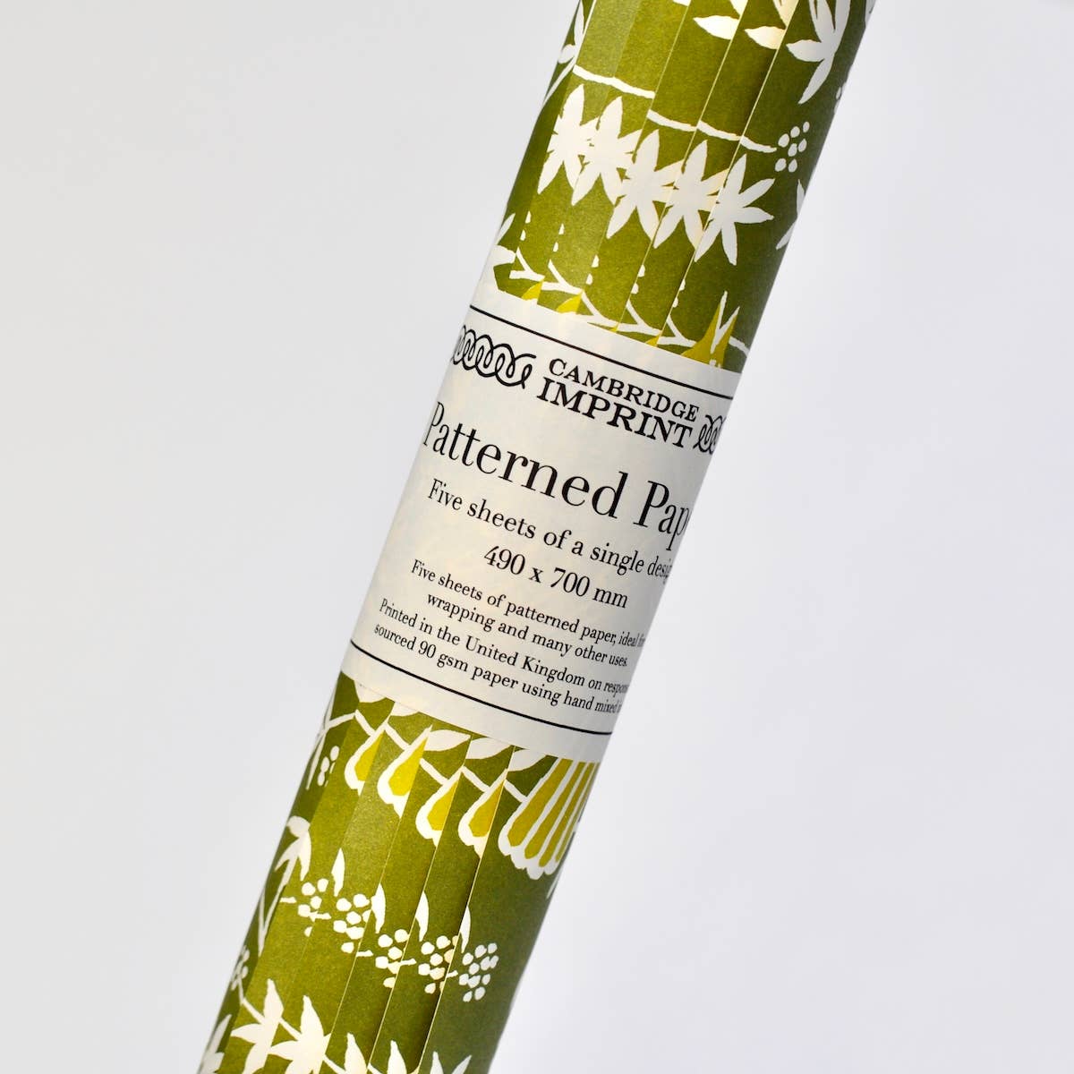 5 Sheets of Songbird Moss Patterned Papers, photo 2 of 5