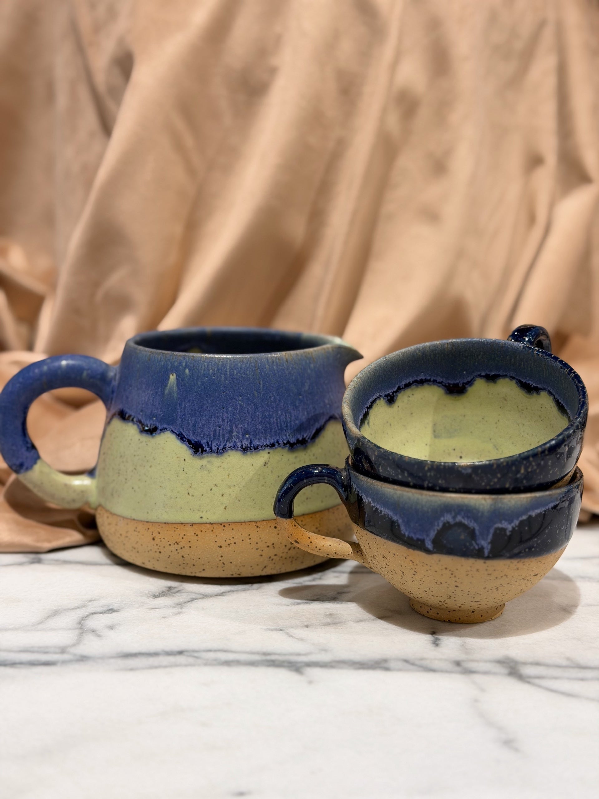 Terra Cotta Ceramics - Pitcher and Mug Set