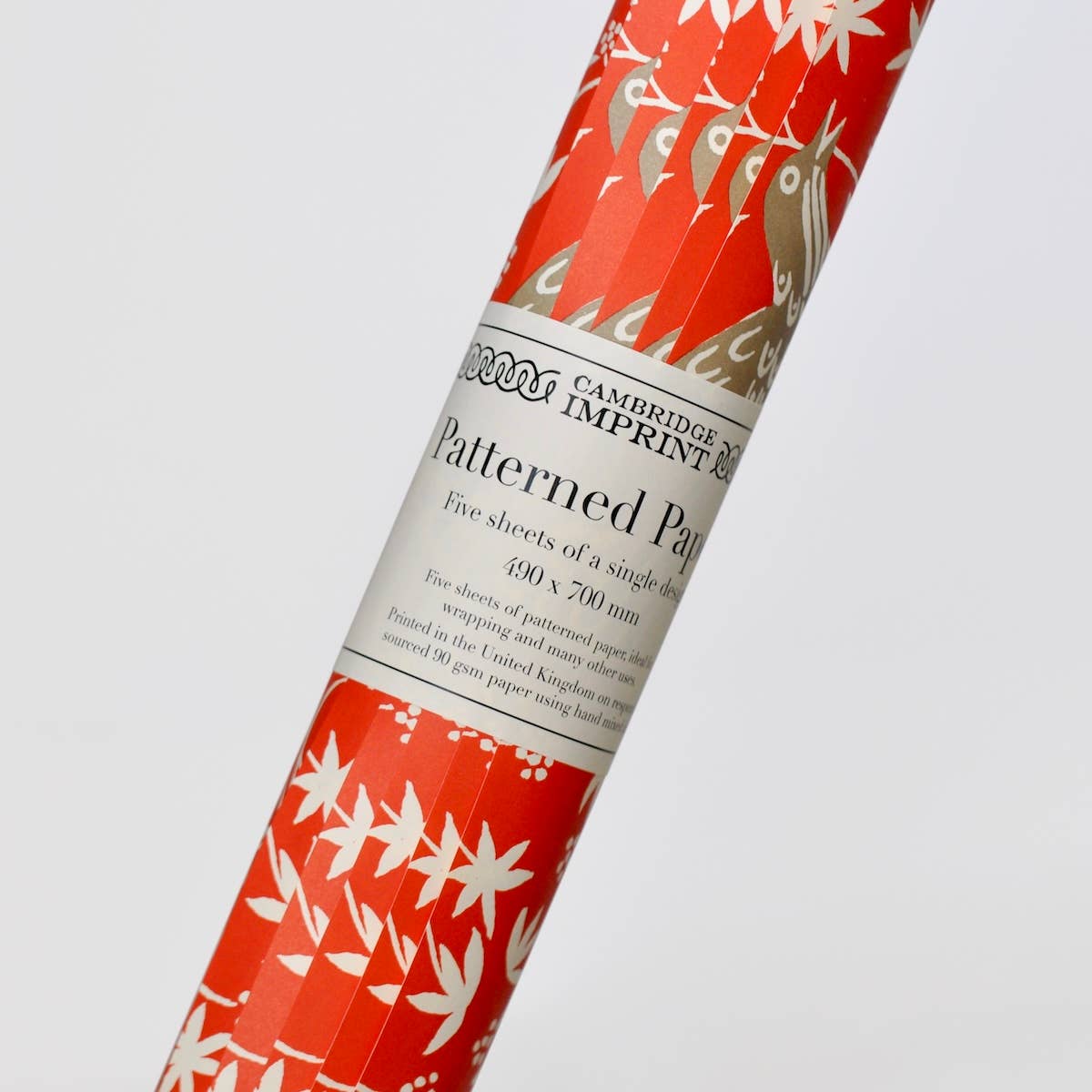 5 Sheets of Songbird Rosehip Patterned Papers, photo 1 of 5
