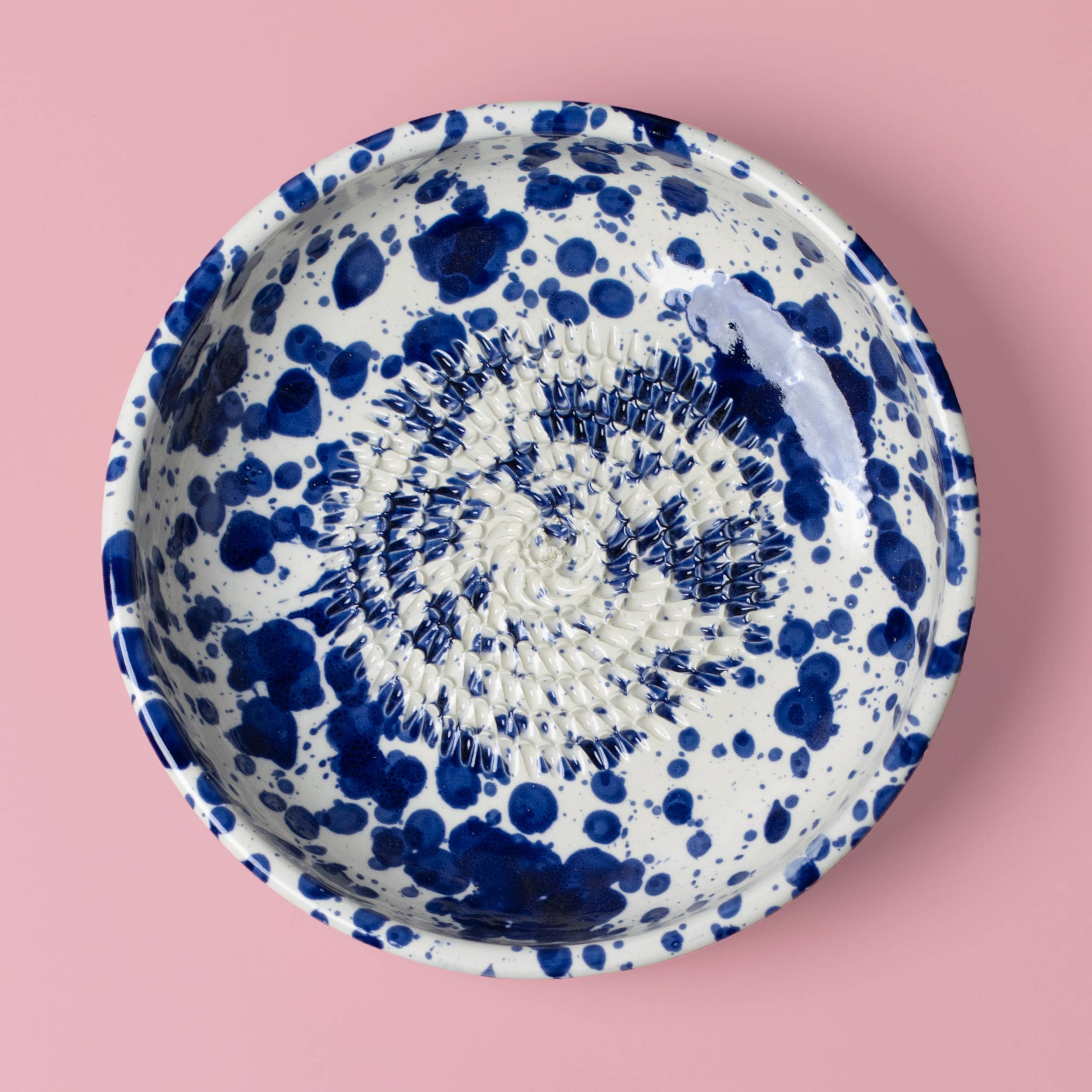 Garlic Grater Plate - Large Ceramic Blue - Persia, photo 4 of 8