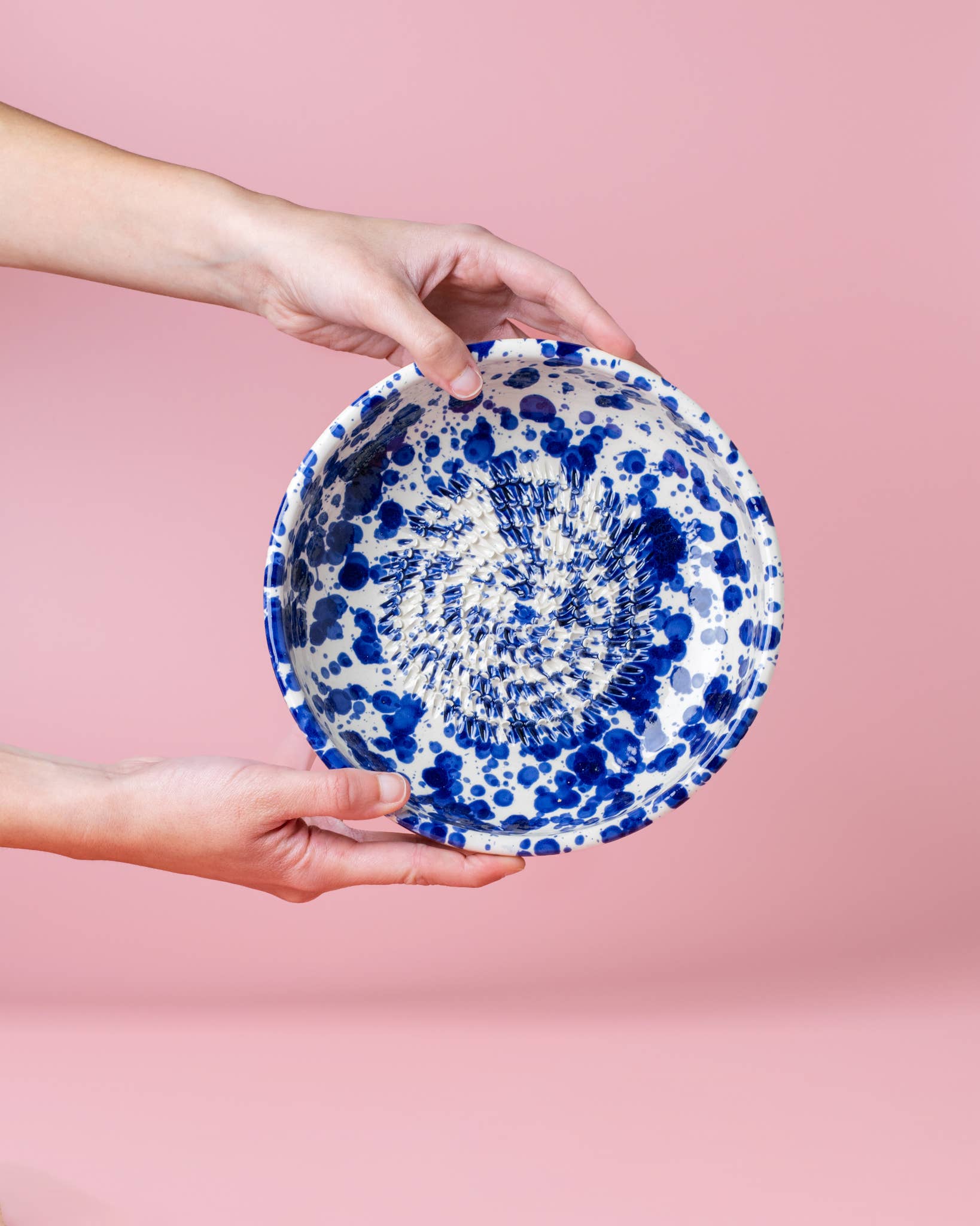 Garlic Grater Plate - Large Ceramic Blue - Persia, photo 5 of 8