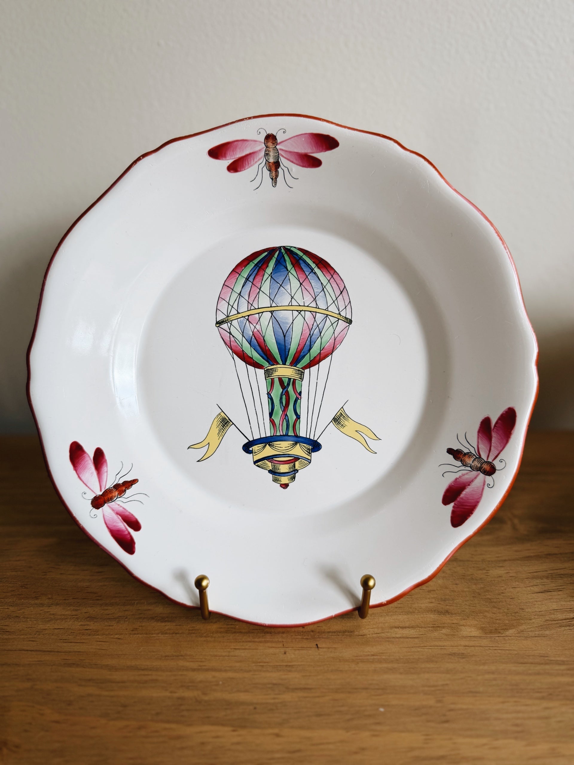 Vintage St Clement Hot Air Balloon Plate