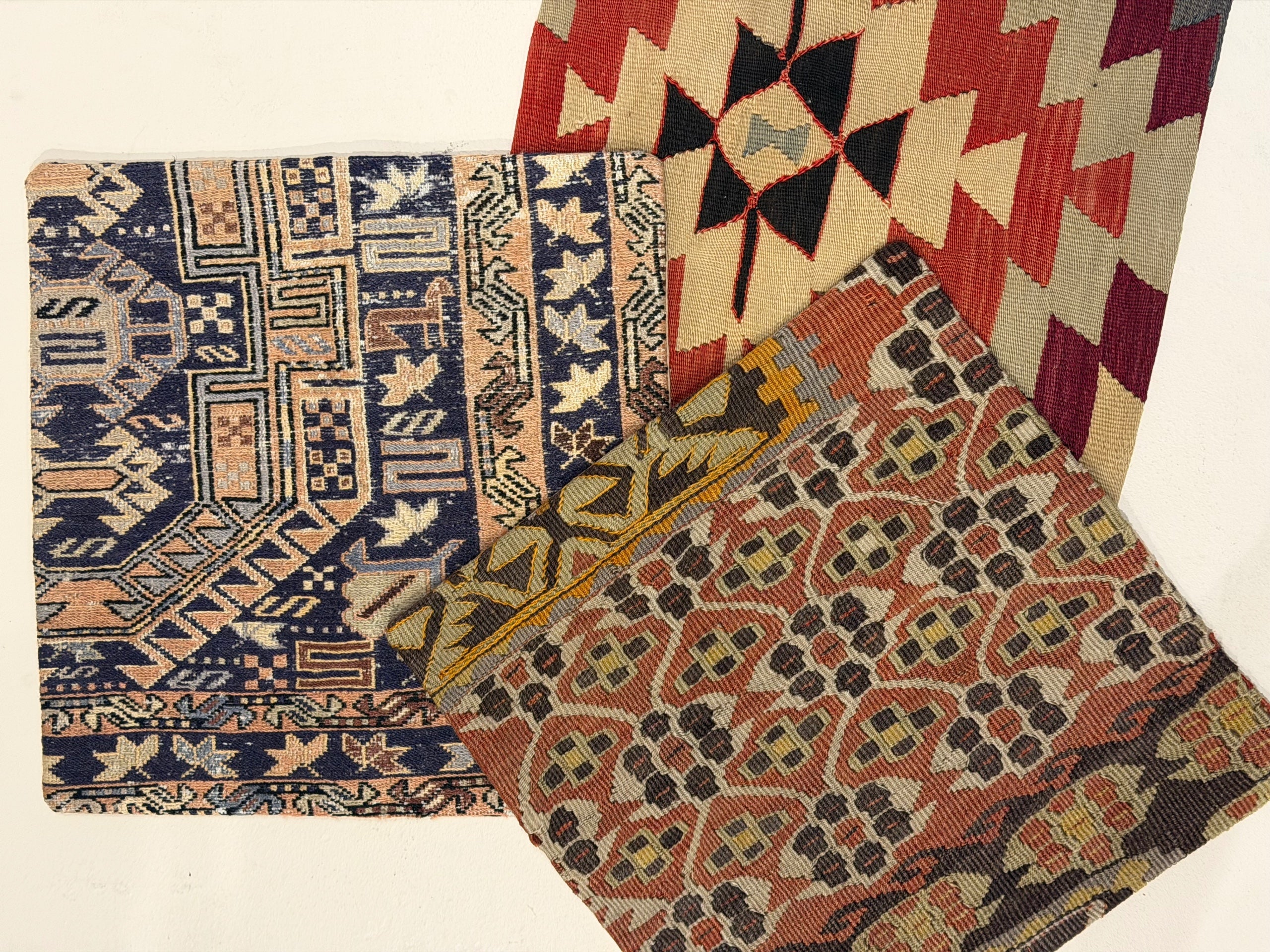 Vintage Kilim Cushion 16x16" - Various Colors