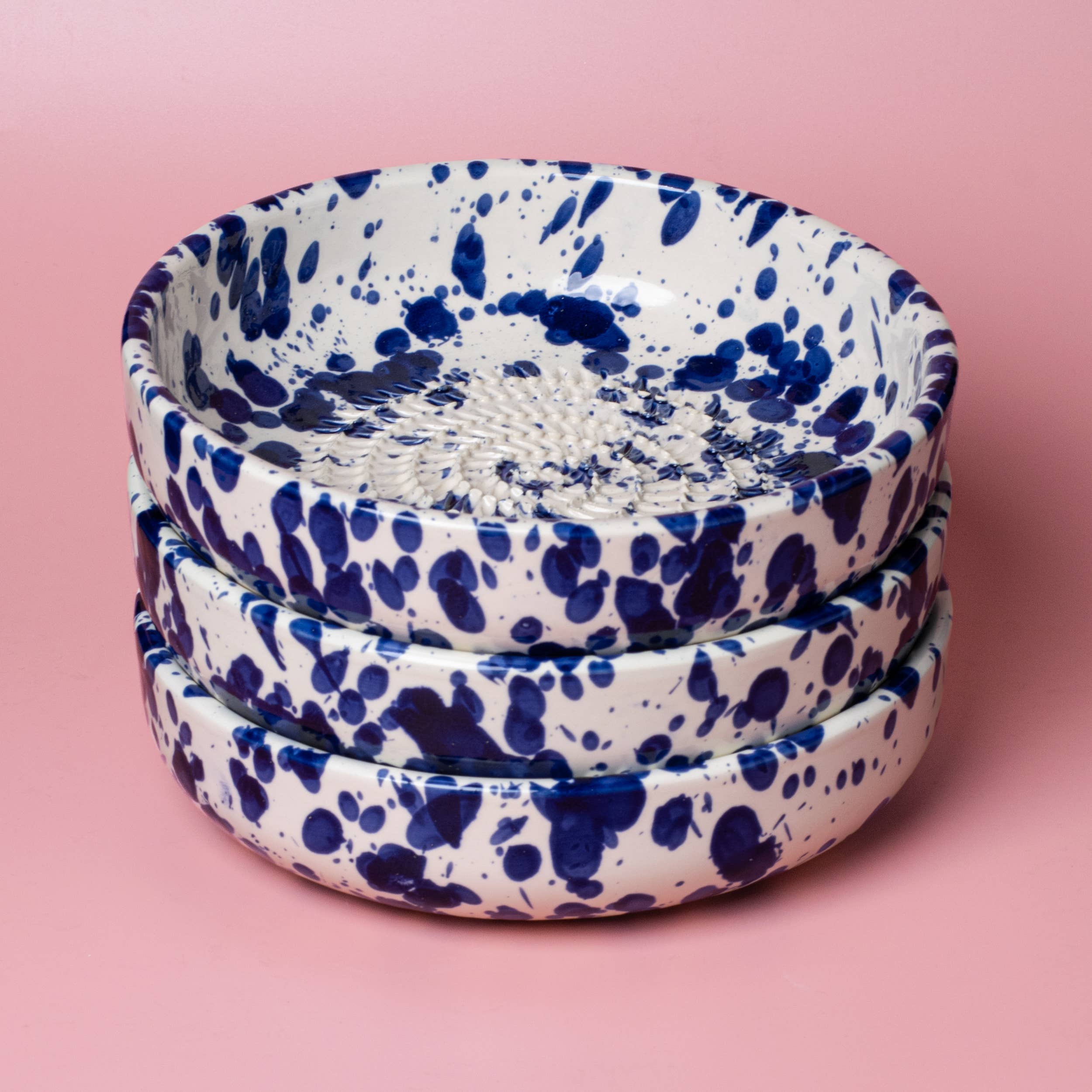 Garlic Grater Plate - Large Ceramic Blue - Persia, photo 2 of 8