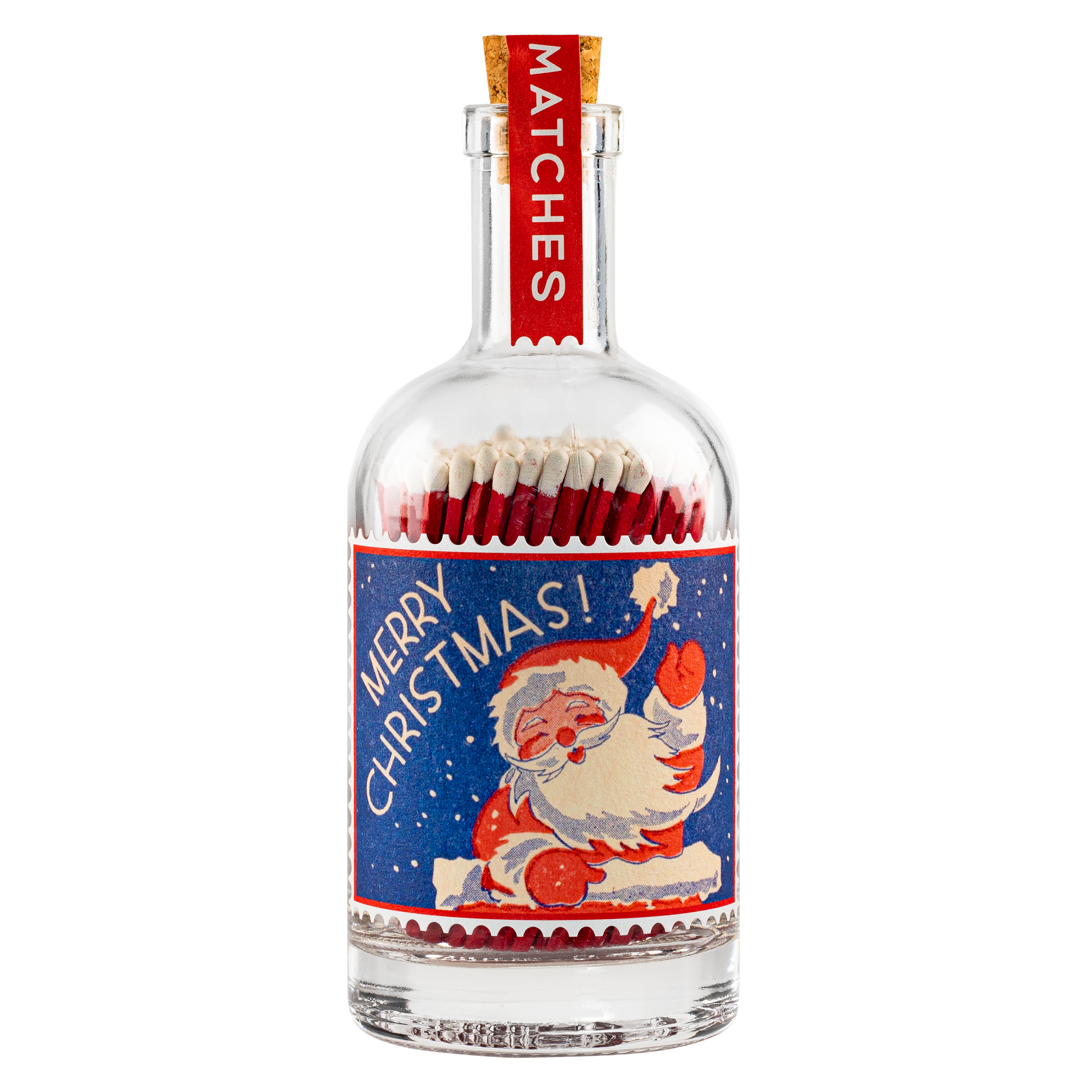 Father Christmas | Glass Bottle - Safety Matches 🎄