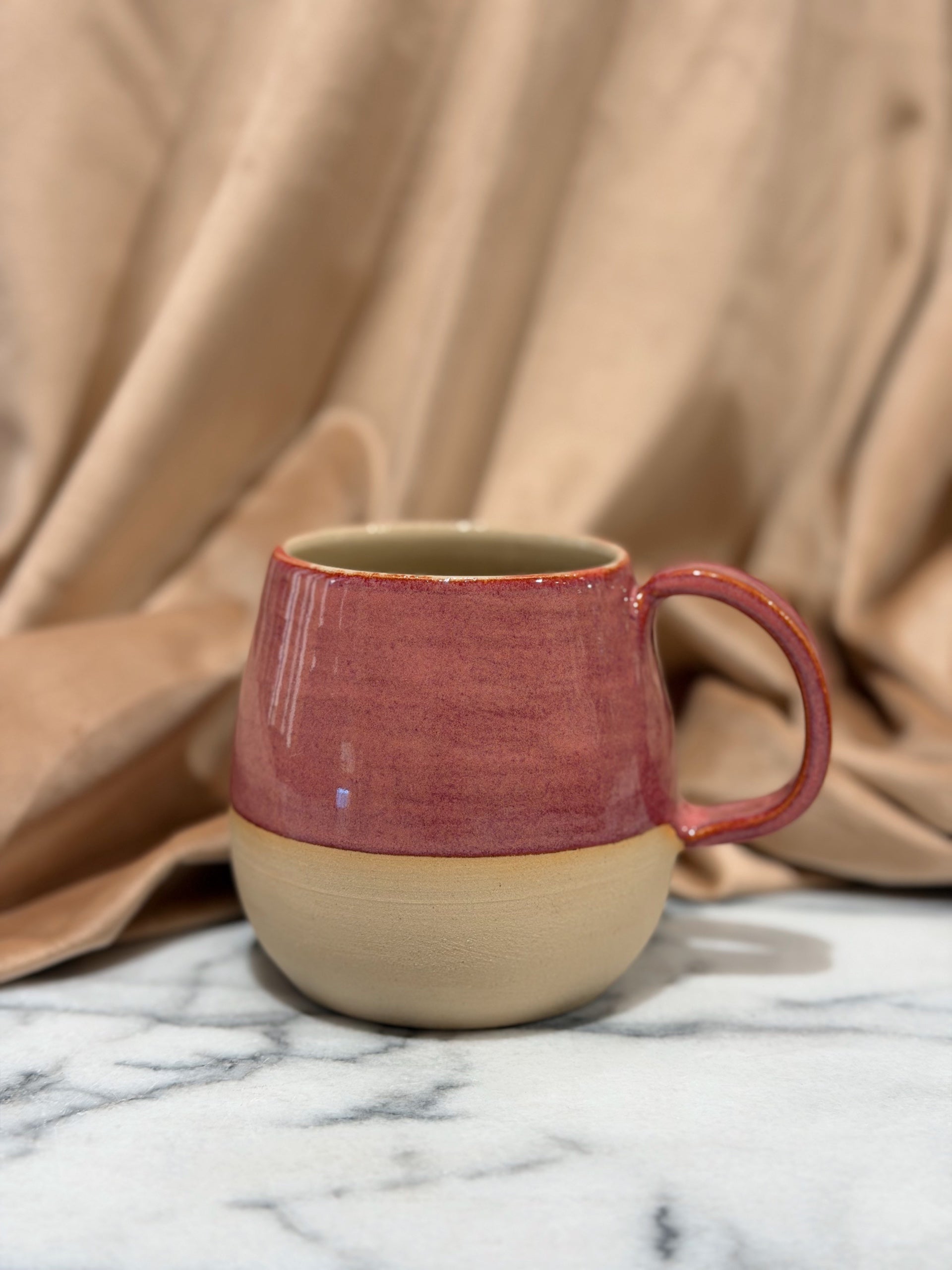 Terra Cotta Ceramics - Glazed Maroon Mug
