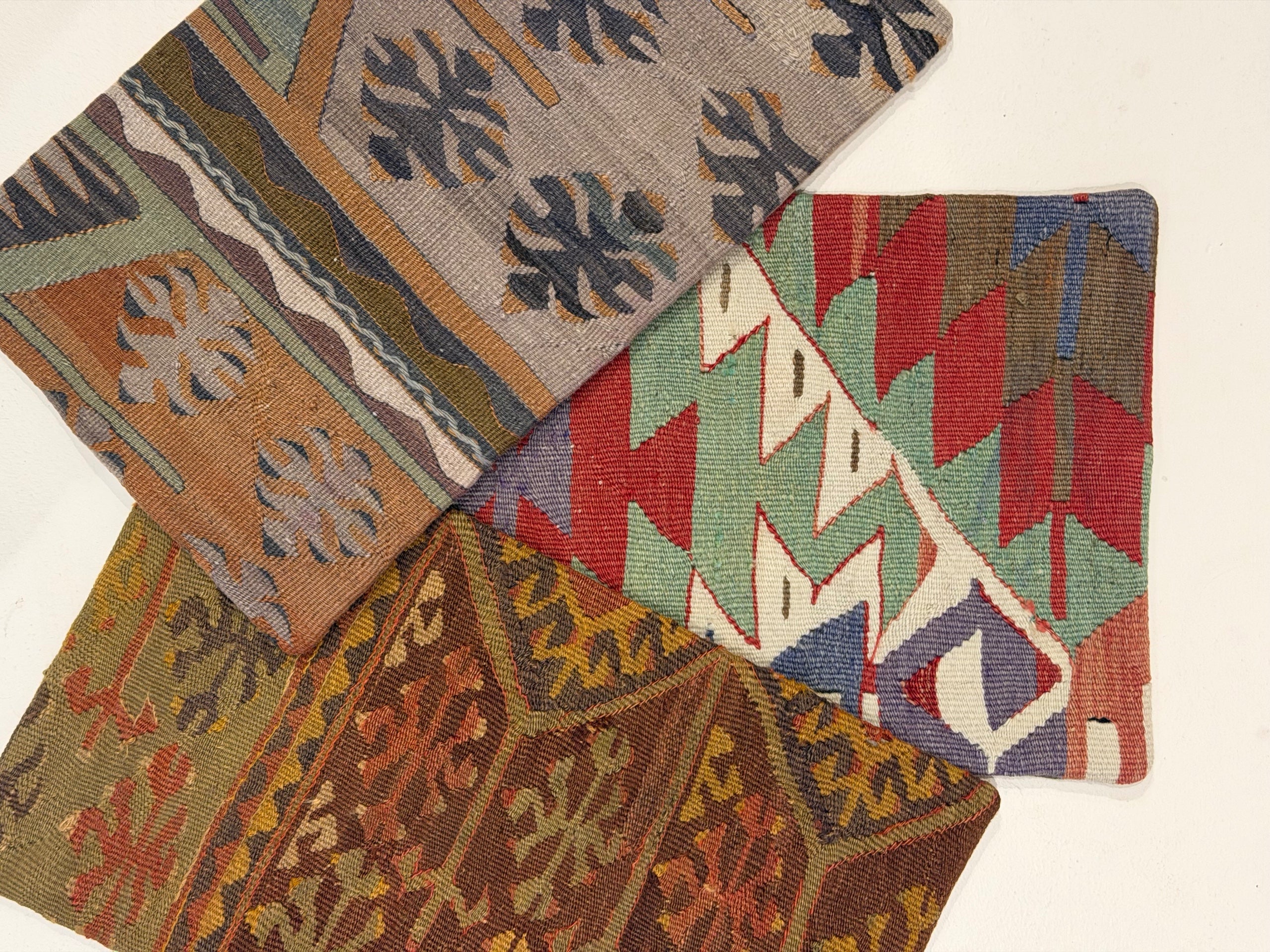 Vintage Kilim Cushion 12x20" - Various Colors