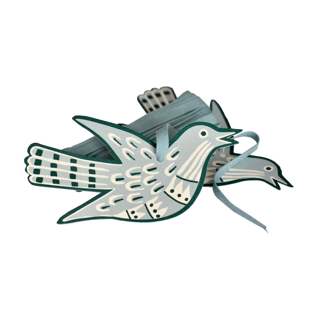 5 Fancy Songbird Gift Tags in Midwinter, photo 1 of 4