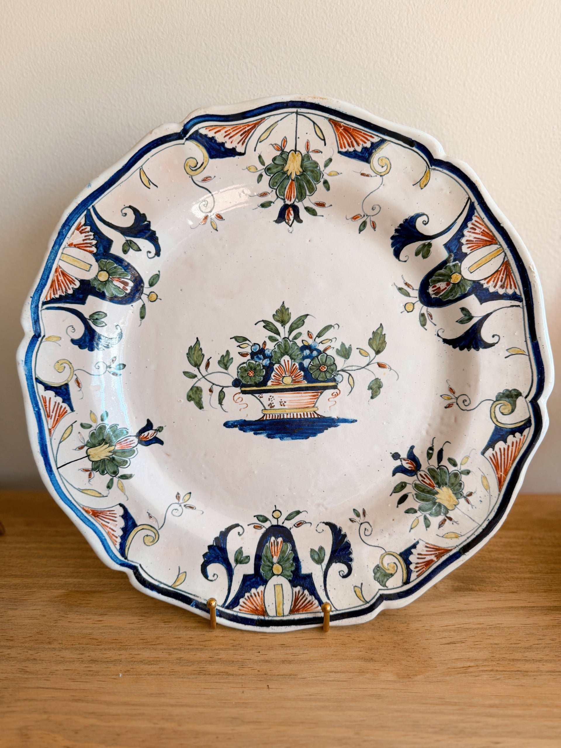 Antique Serving Platter - Majolican Faience - Large