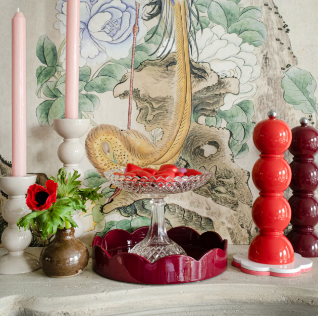 Addison Ross - Scalloped Cherry Tray - Round, photo 3 of 3