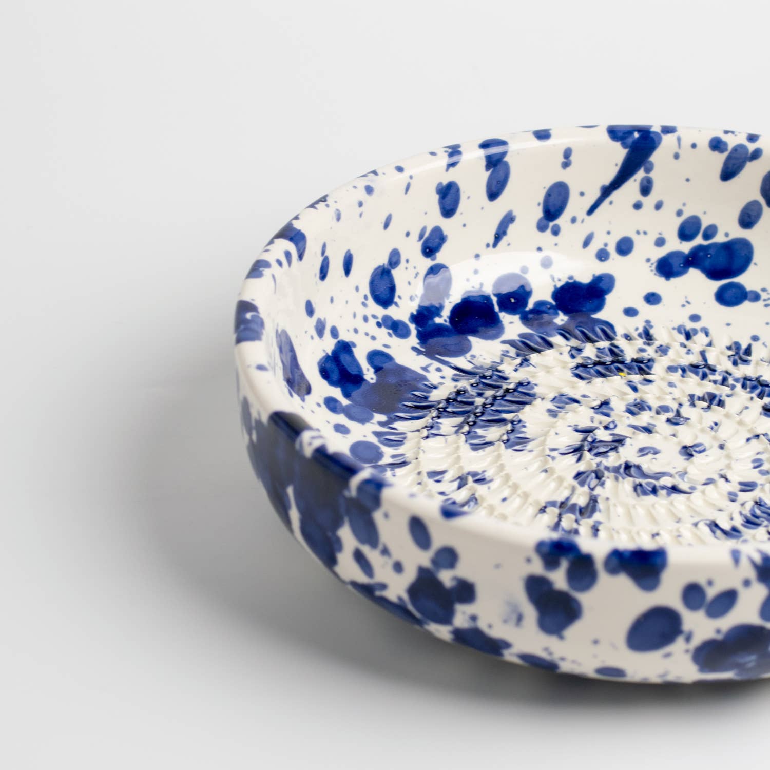 Garlic Grater Plate - Large Ceramic Blue - Persia, photo 6 of 8