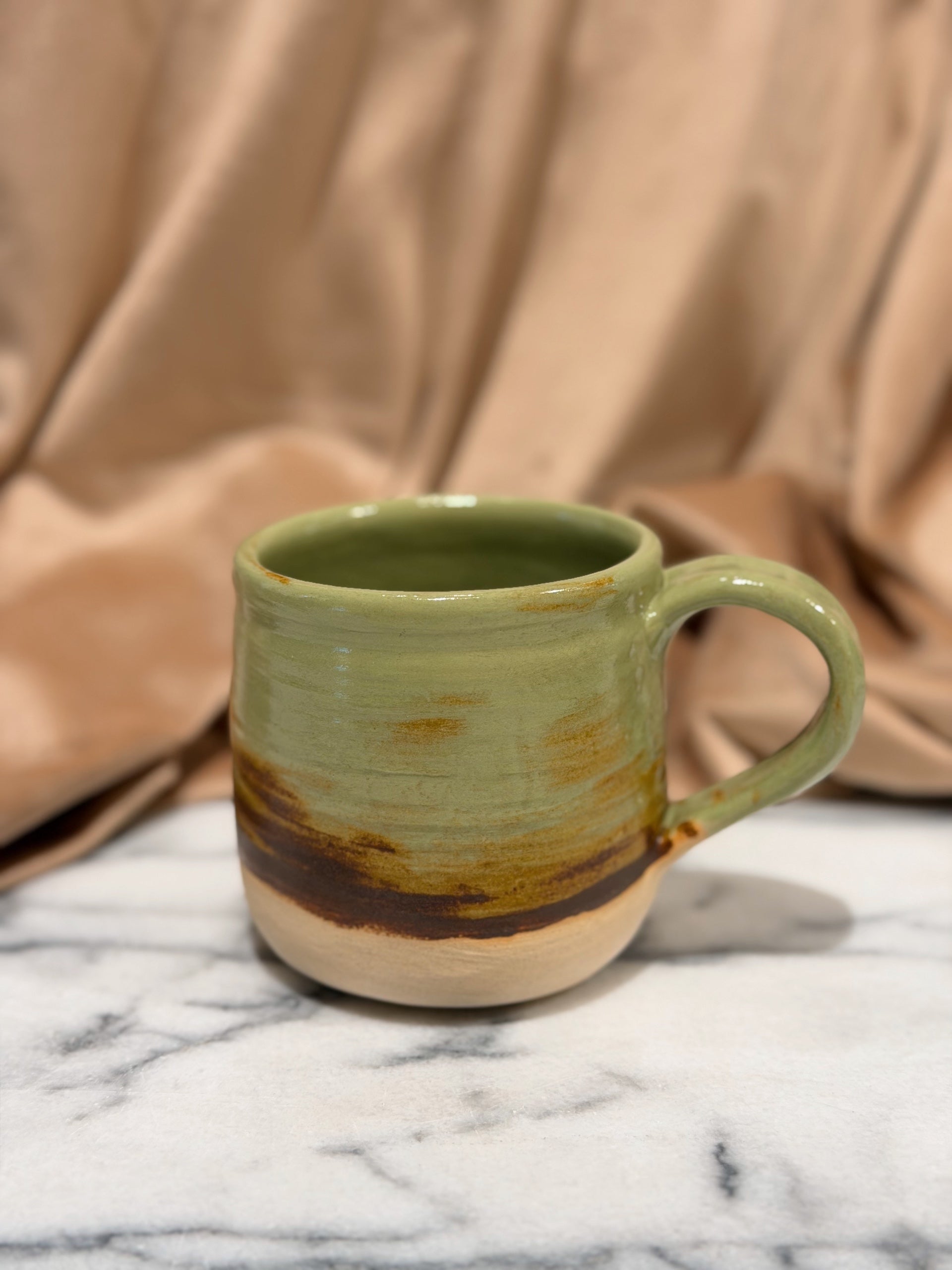 Terra Cotta Ceramics - Green Glazed Mug