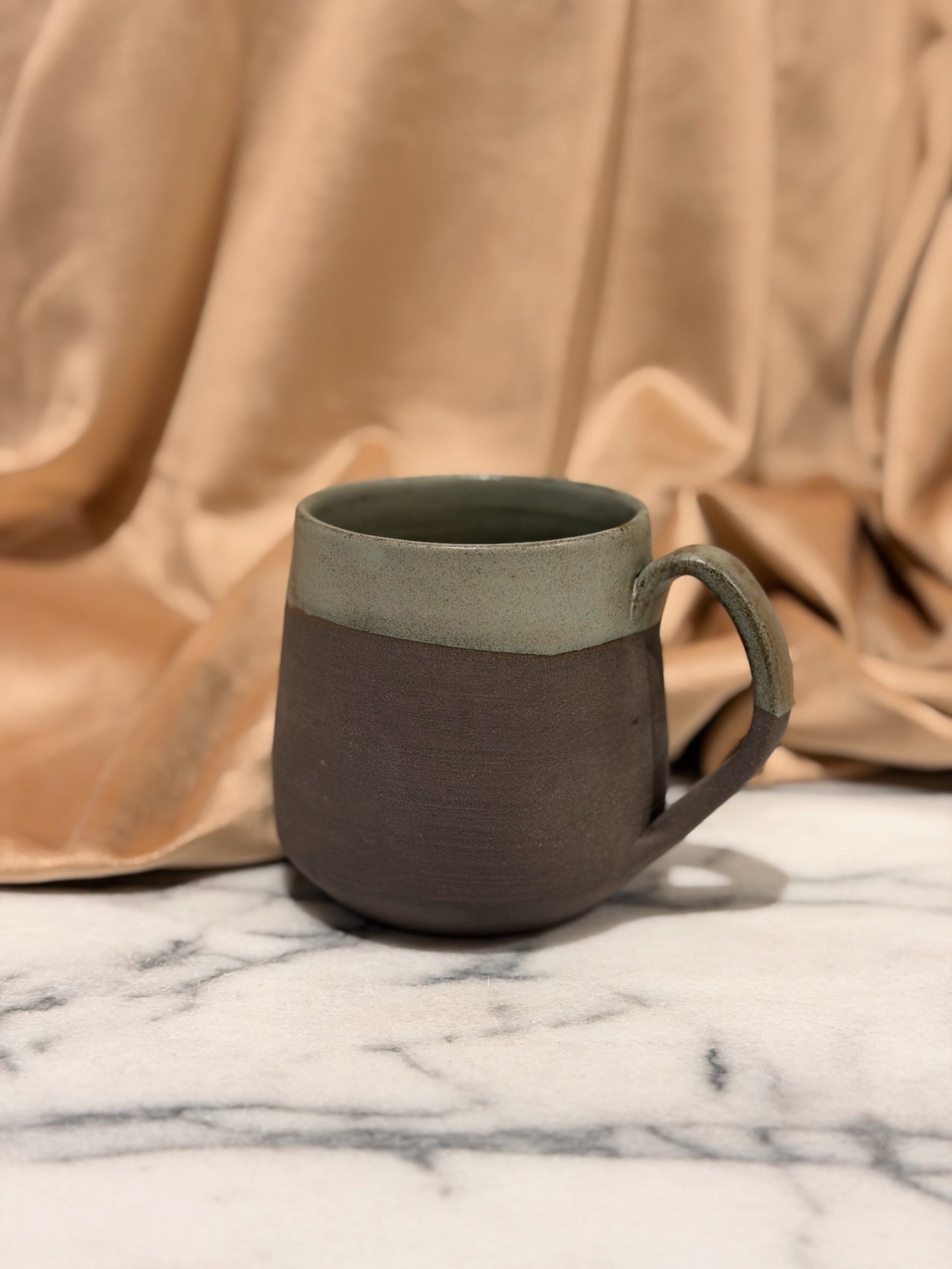 Terra Cotta Ceramics - Stone Glazed Blue Mug