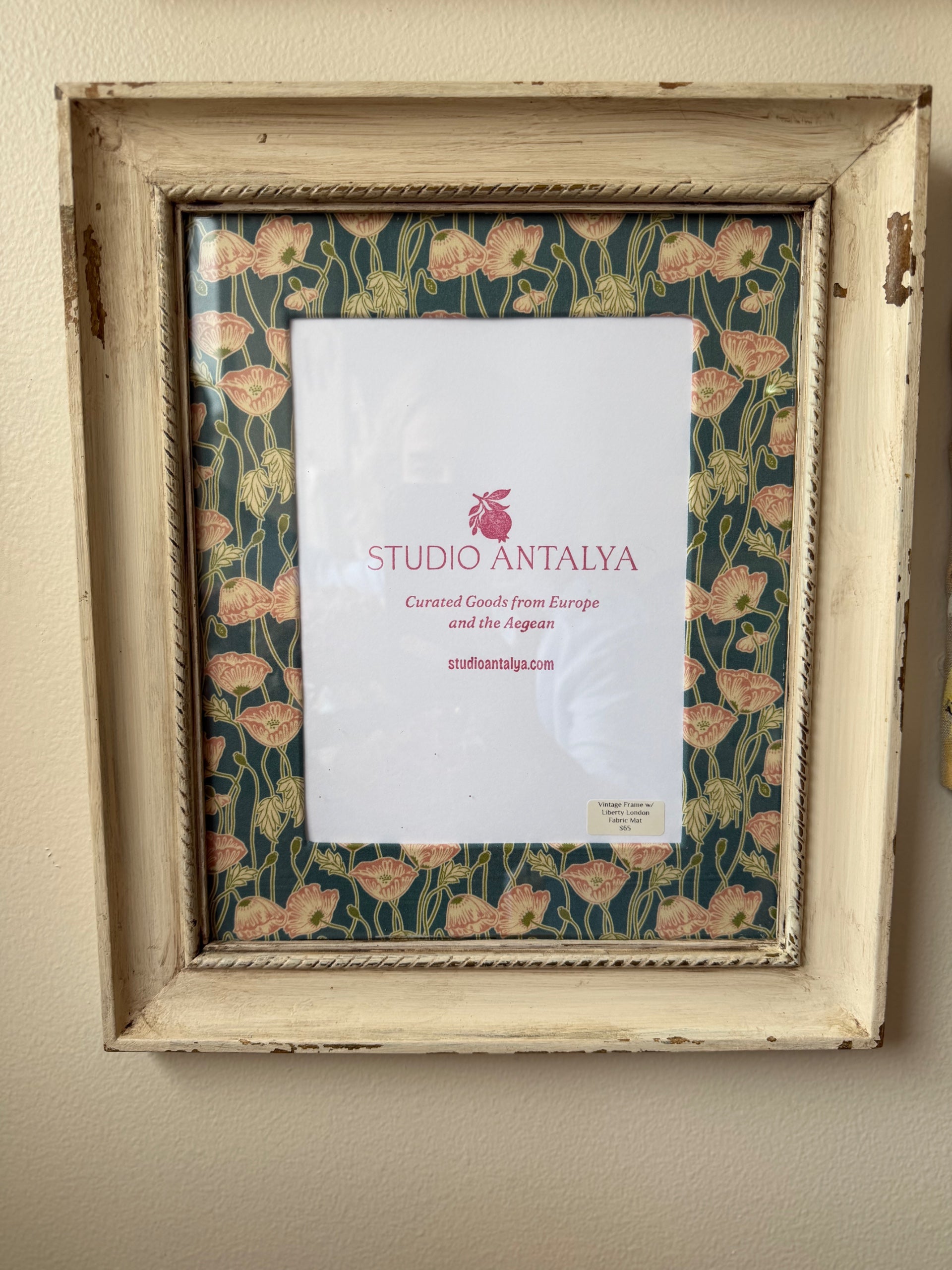 Vintage Frame w/ Fabric Wrapped Mat