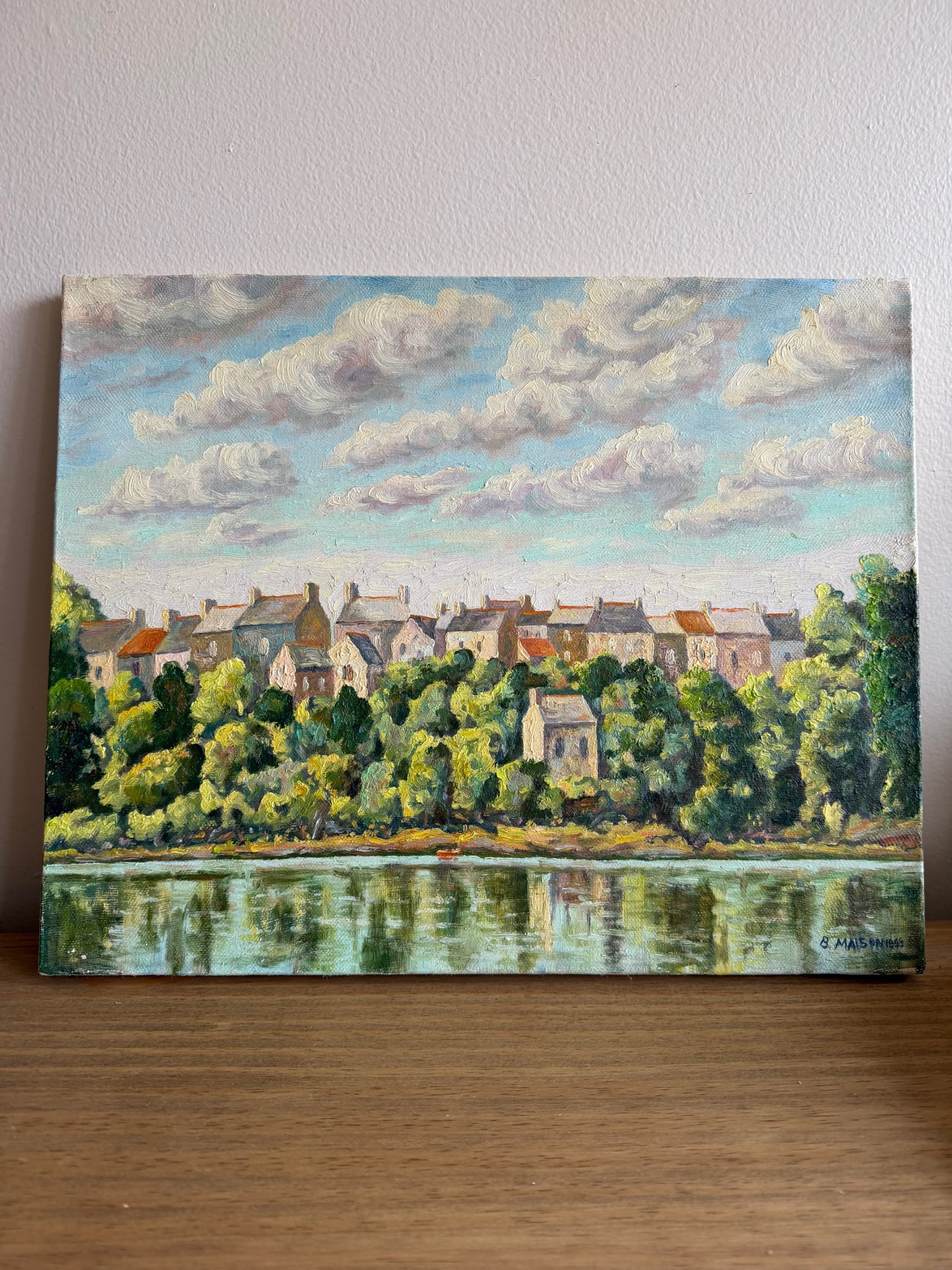 Vintage Oil on Canvas - Les Bords des Rance