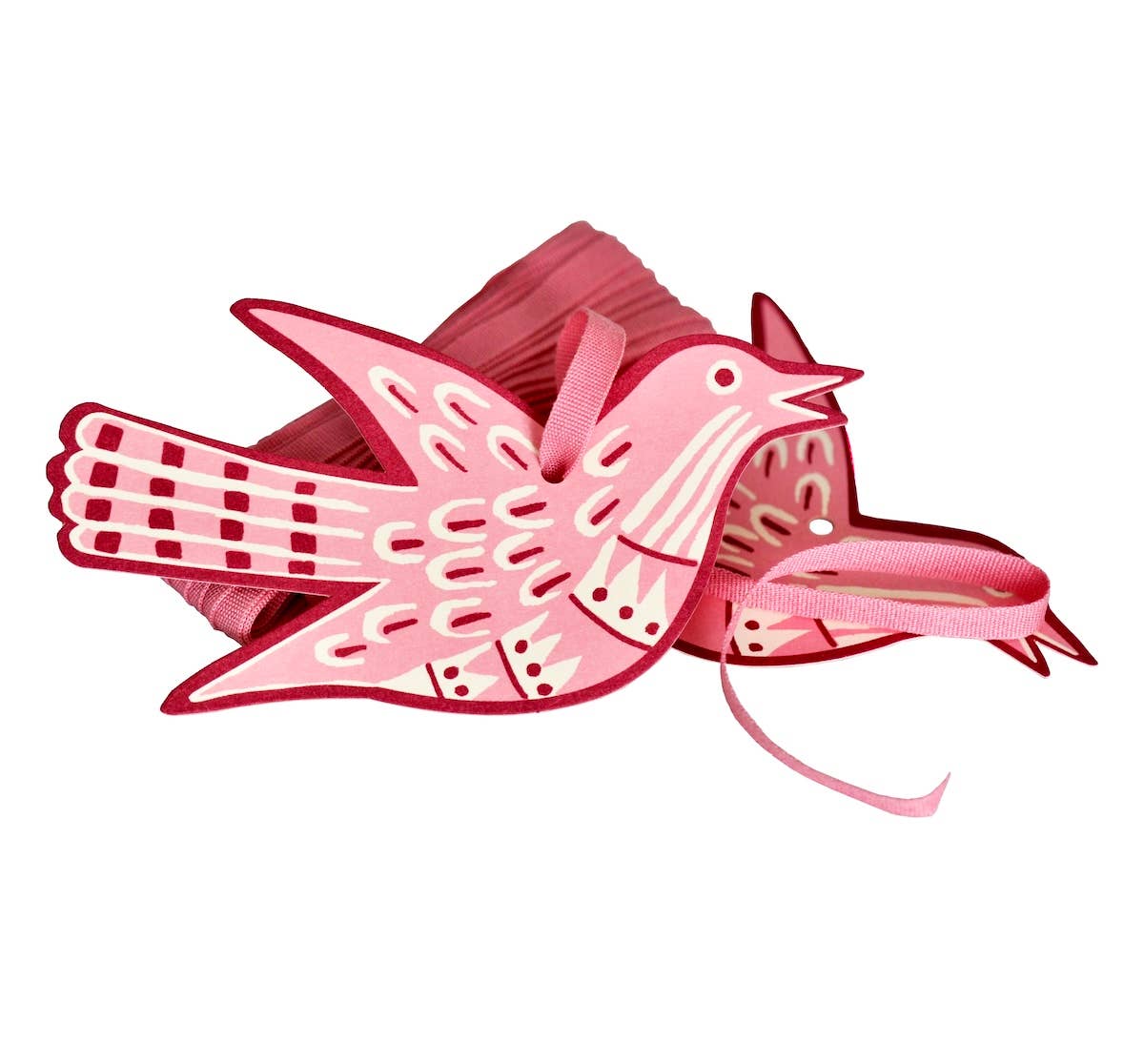 5 Fancy Songbird Gift Tags in Bramble, photo 1 of 4