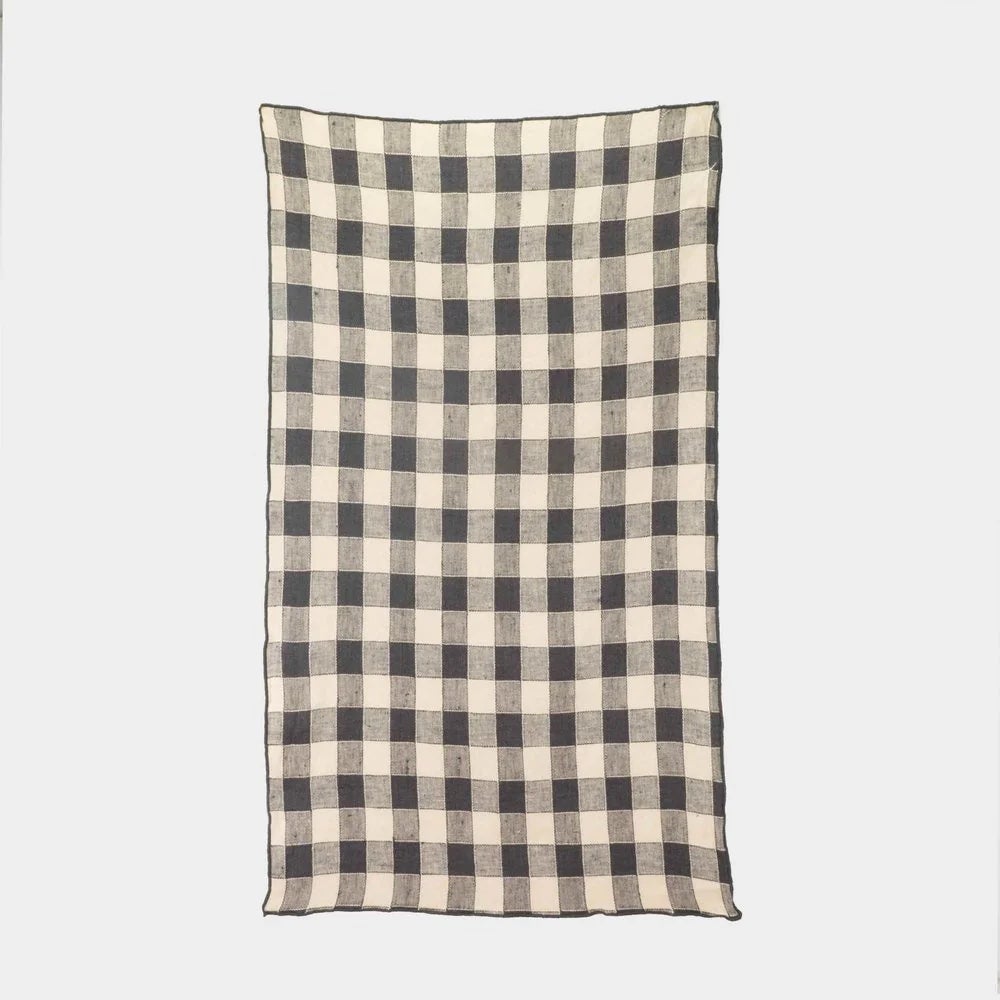 Maison de Vacances - Vichy Kitchen Towel - Charcoal