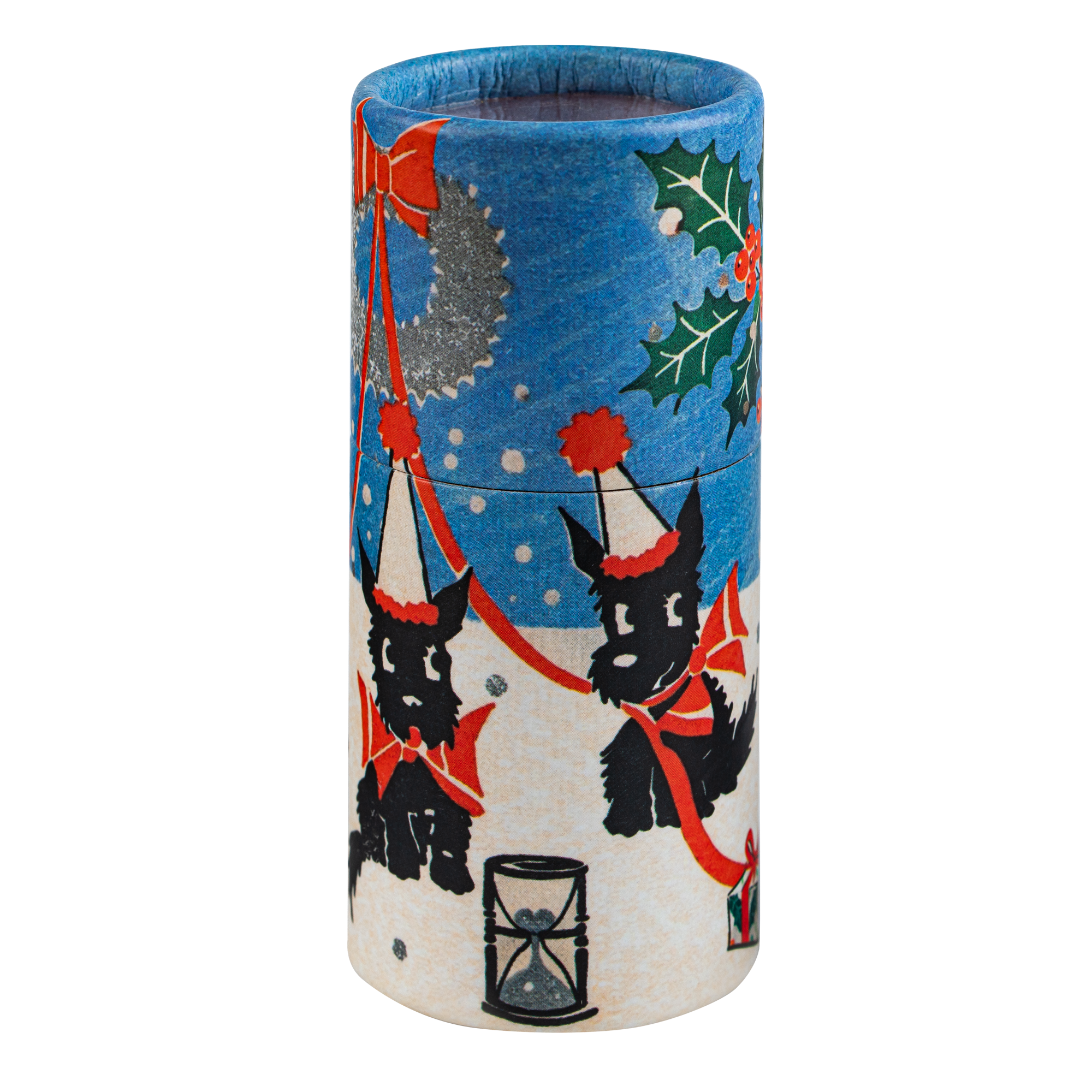 Festive Scotty Dog | Large Cylinder - Safety Matches 🎄