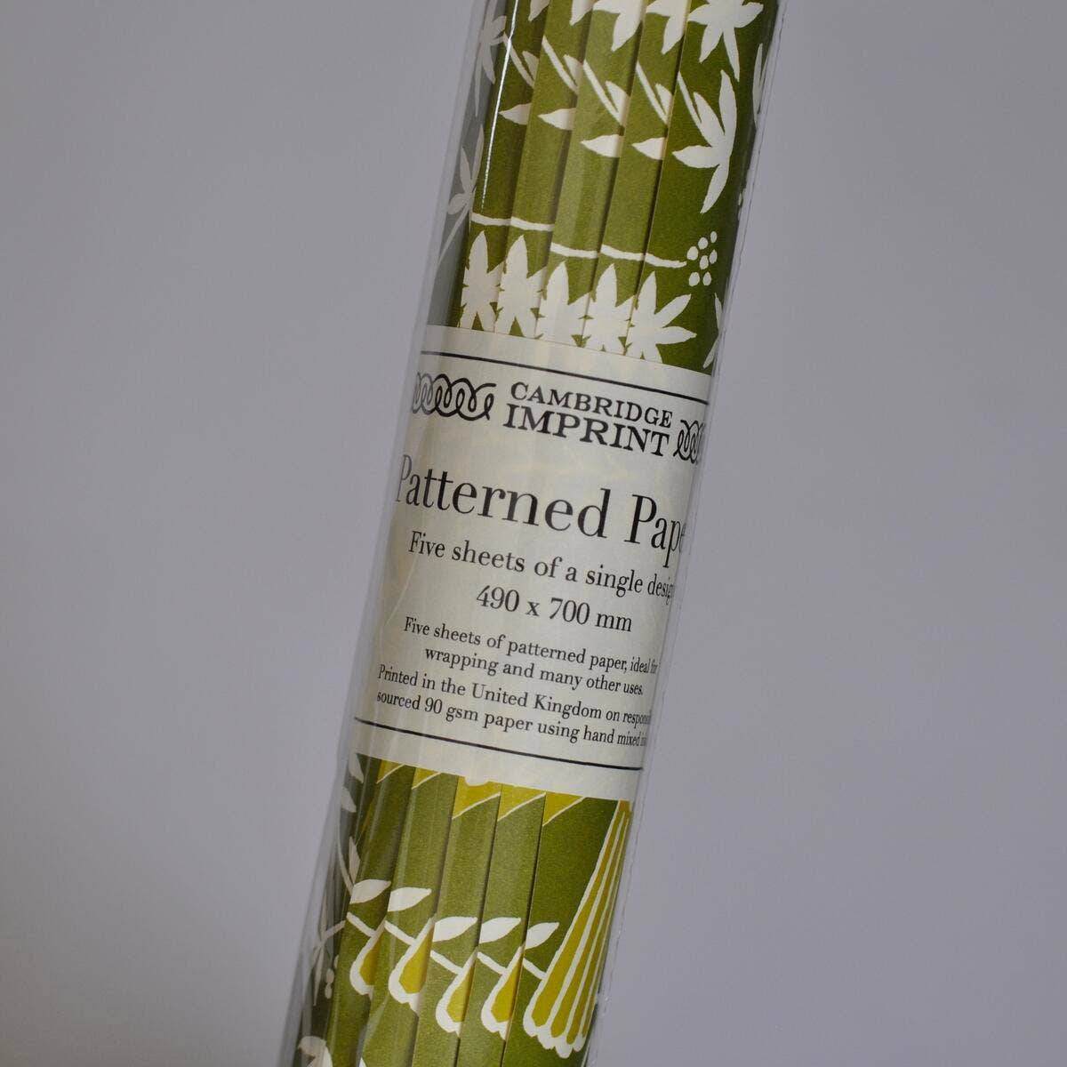 5 Sheets of Songbird Moss Patterned Papers, photo 3 of 5