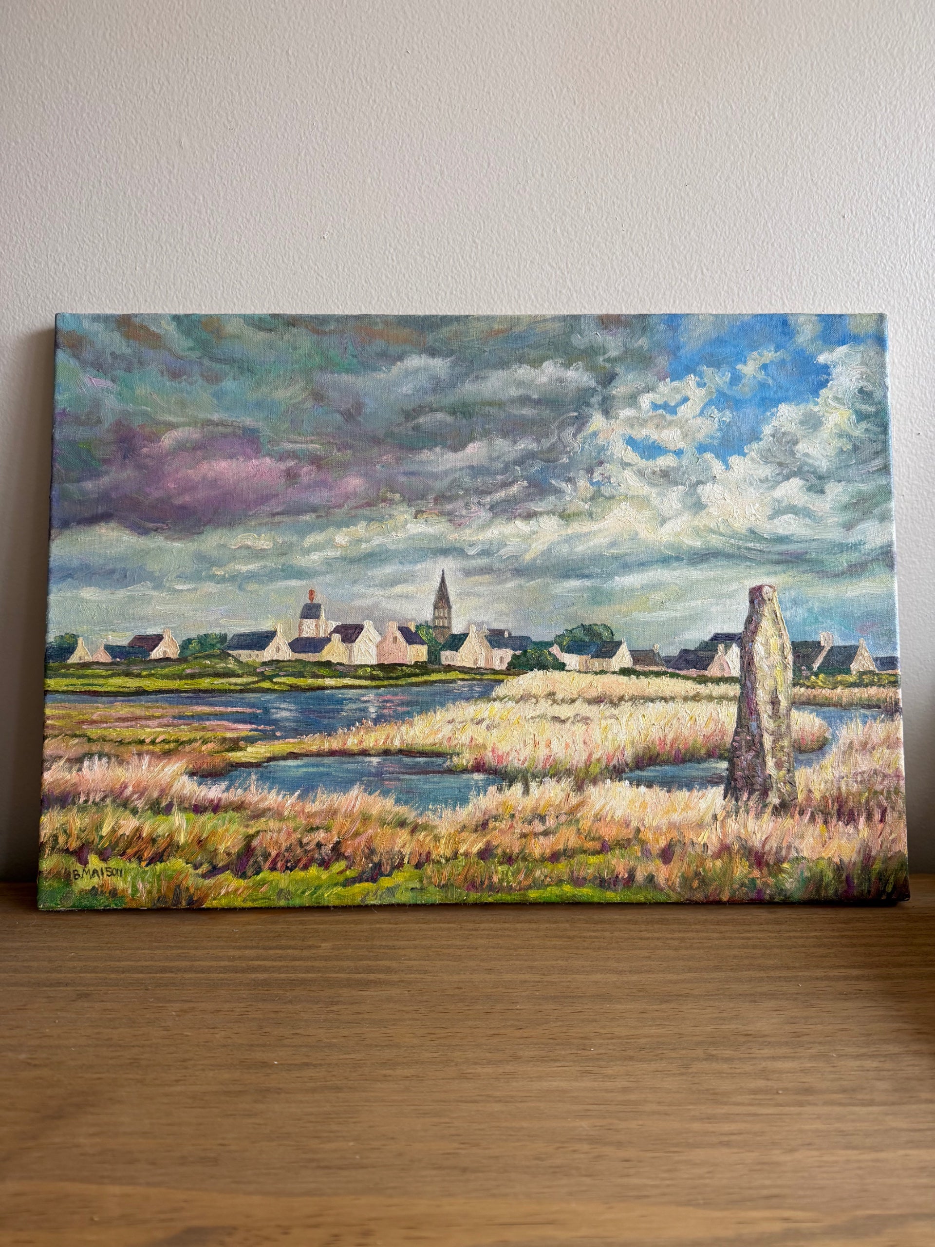 Vintage Oil on Canvas - Campagne de Pays Bigouden