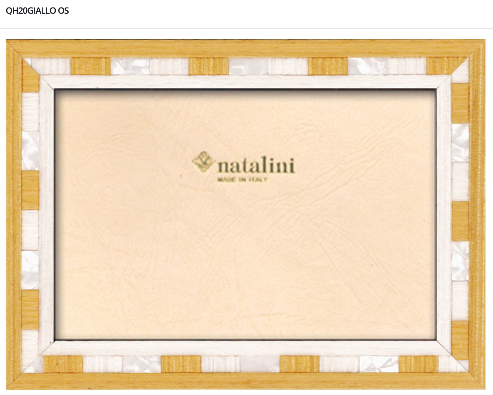 Natalini Frame - QGiallo 5x7"