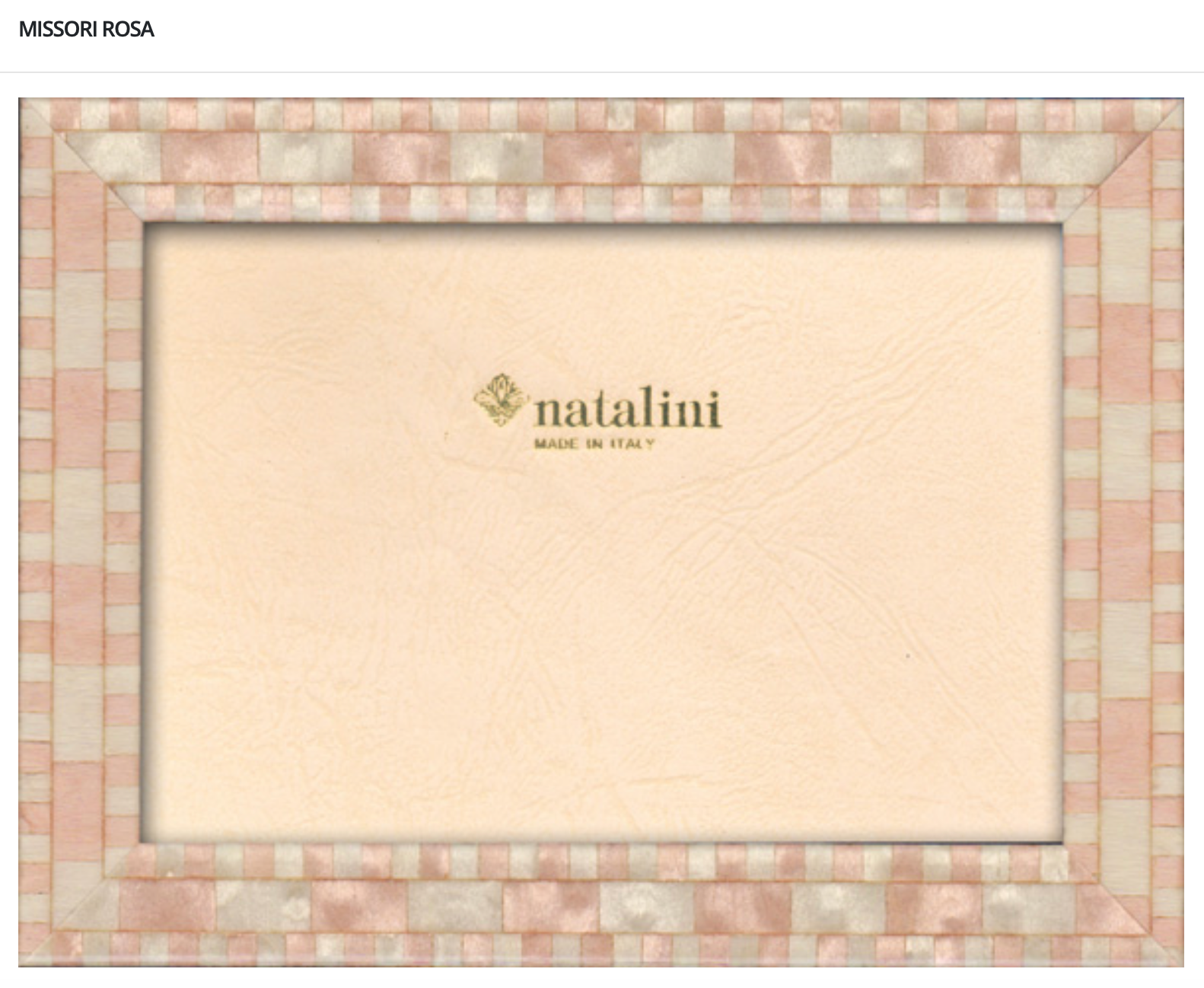 Natalini Frame - Missori Rosa 4x6"