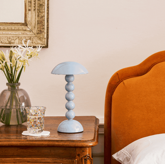 Addison Ross - 30cm Bobbin LED Lamp - Pale Denim, photo 1 of 2