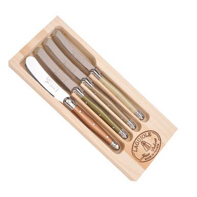 Jean Dubost 4 Mineral Colored Spreaders in a box